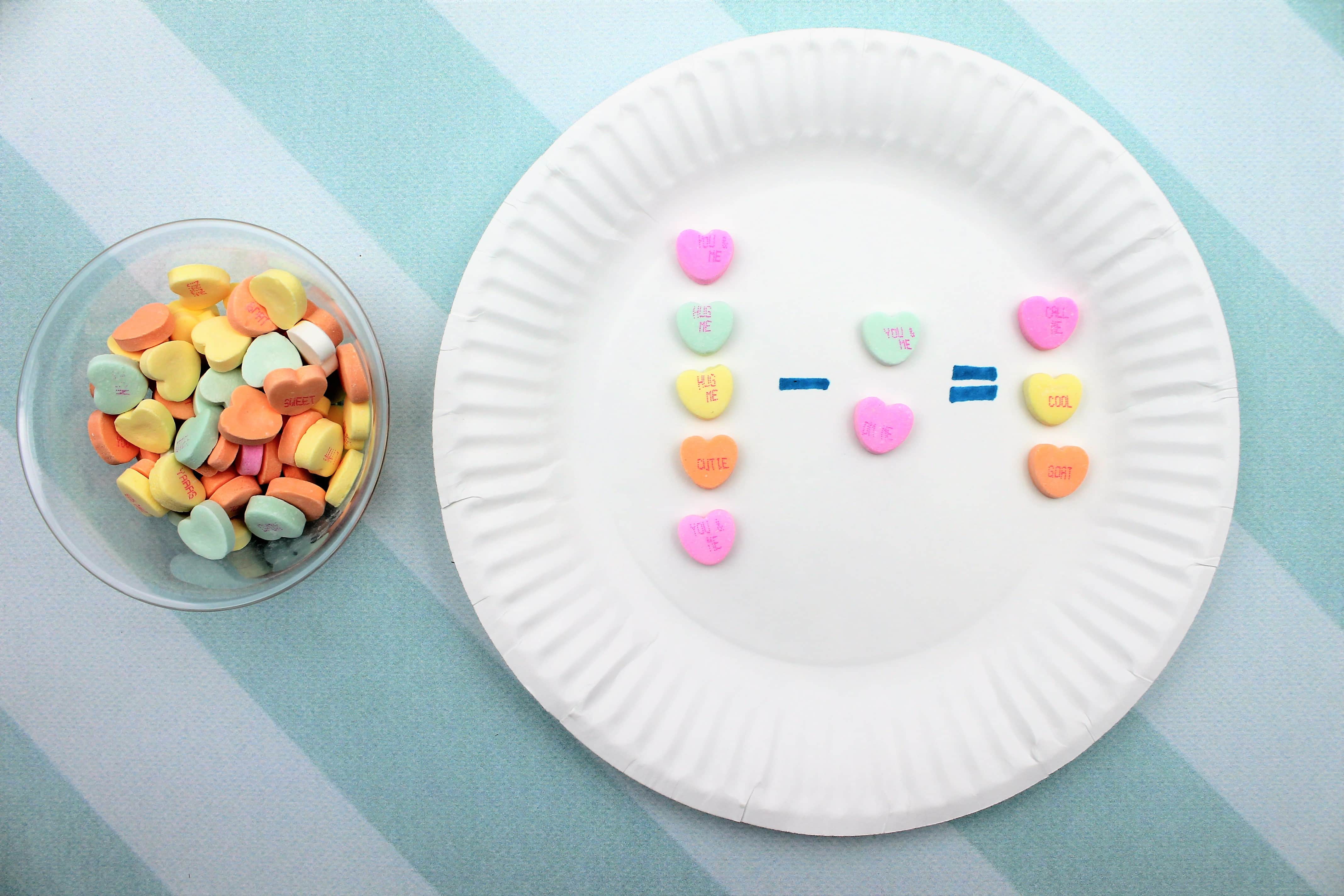 Valentine's Day Candy Heart Math Activity - Milestone Mom, LLC