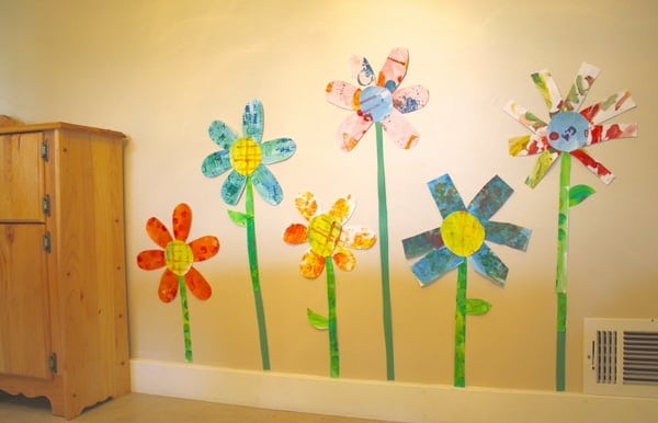 collage flowers spring crafts for toddlers