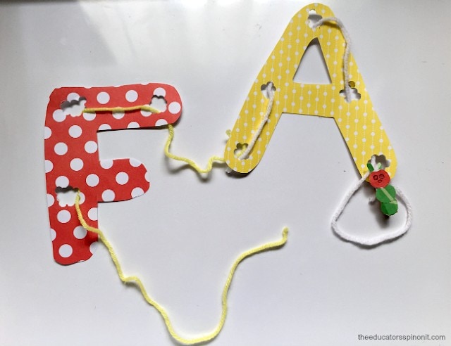 lacing letters motor activity