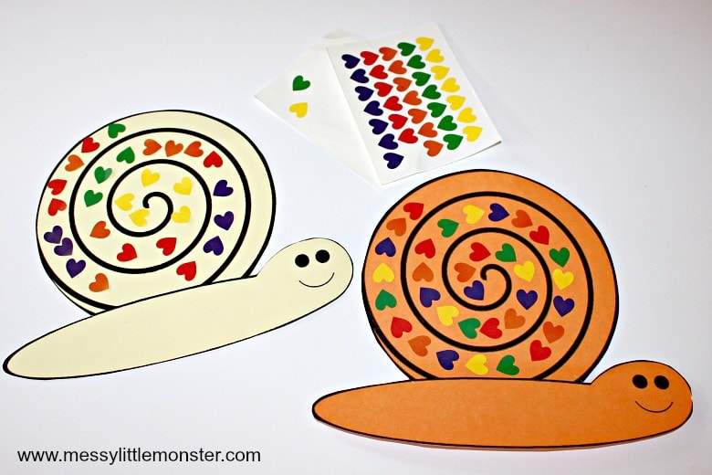 snail sticker craft