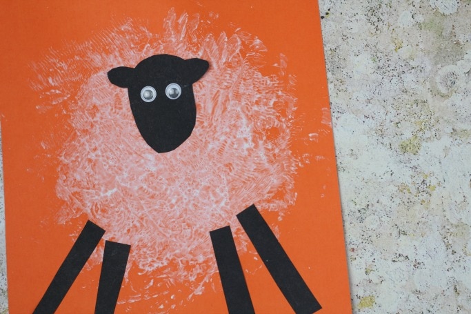 sponge printed sheep