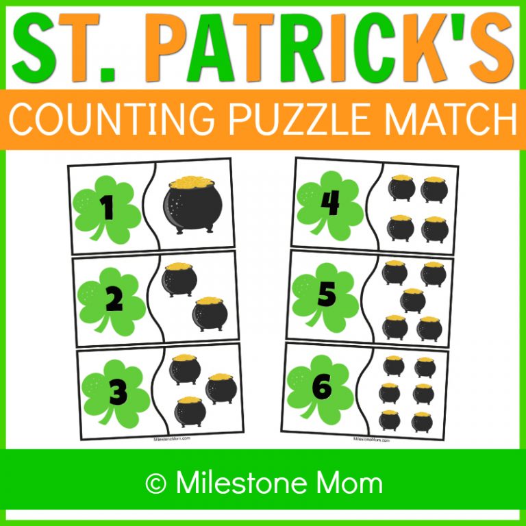 St. Patrick’s Day Counting Puzzle Match