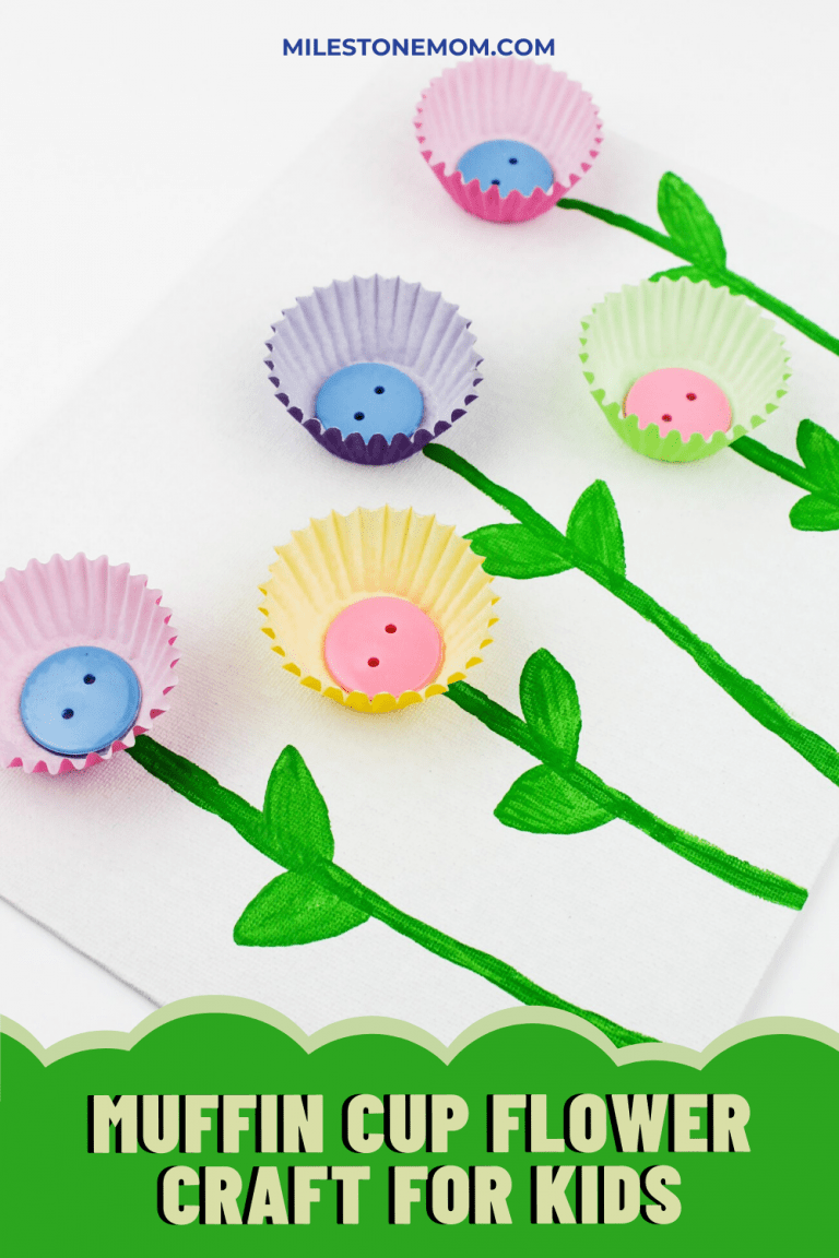 Muffin Cup Flower Craft For Kids